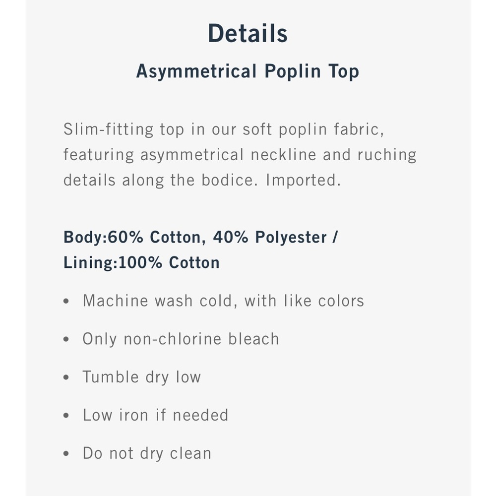 Asymmetrical Blue and White Poplin Top - Picture 5 of 5